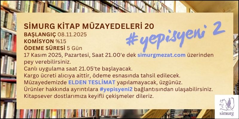SİMURG KİTAP MÜZAYEDELERİ 20 - #yepisyeni2