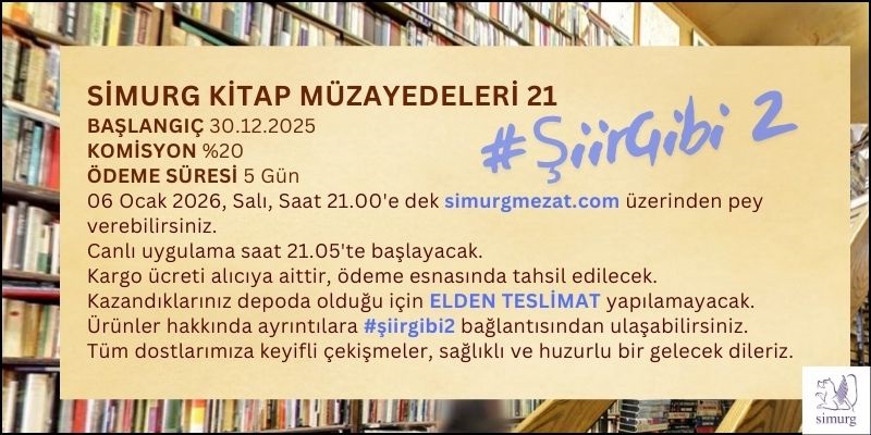 SİMURG KİTAP MÜZAYEDELERİ 21 - #şiirgibi2