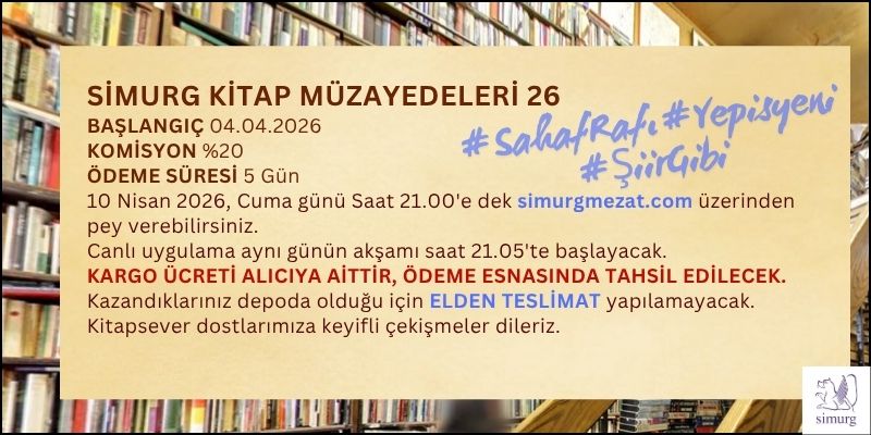 #SahafRafı #Yepisyeni #ŞiirGibi SİMURG KİTAP MÜZAYEDELERİ 26