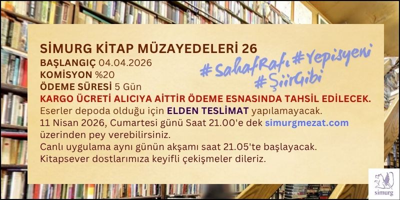 #SahafRafı #Yepisyeni #ŞiirGibi SİMURG KİTAP MÜZAYEDELERİ 26