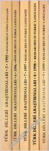 Türk Dilleri Araştırmaları 1995, 1996, 1997, 1998, 1999  (5 Sayı SET) -        1995