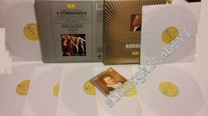 33 LP PLAK VINYL: Beethoven, Karajan, Berliner Philharmoniker - 9 Symphonien, Ouvertüren - Digital Recording -        1986