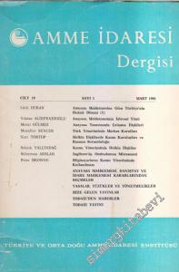 Amme İdaresi Dergisi  - 1  19    Mart