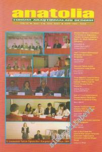Anatolia Turizm Araştırmaları Dergisi  - Sayı: 2  15    Güz