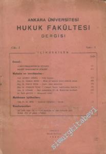 Ankara Üniversitesi Hukuk Fakültesi Dergisi - Sayı: 4  Cilt 1