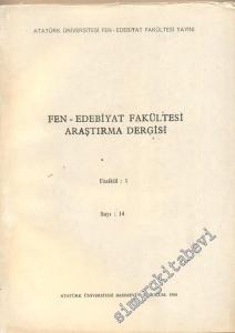 Atatürk Üniversitesi Fen Edebiyat Fakültesi Edebiyat Bilimleri Araştırma Dergisi - Sayı: 14 Fasikül  1