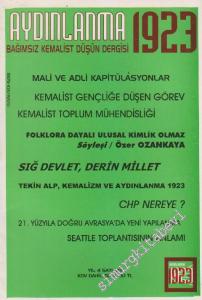 Aydınlanma 1923 Bağımsız Kemalist Düşün Dergisi - Sayı: 29    Yıl: 4  Kasım - Aralık 1999