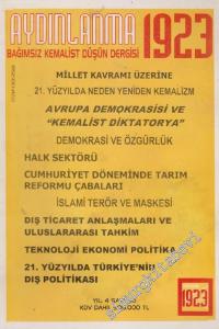 Aydınlanma 1923 Bağımsız Kemalist Düşün Dergisi - Sayı: 30    Yıl: 4  Ocak - Şubat 2000