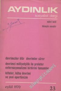 Aydınlık Aylık Sosyalist Dergi - Siyah - Beyaz Poster - Necmettin Giritlioğlu ( 1944 - 1970) - Sayı: 23, Eylül 1970
