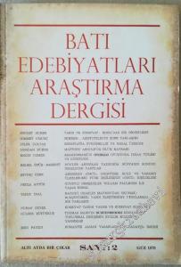 Batı Edebiyatları Araştırma Dergisi - Altı Aylık Dergi - 2      Güz 1979