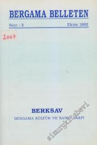 Bergama Belleten  - Sayı: 2      Ekim