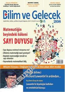 Bilim ve Gelecek Aylık Bilim Kültür Politika Dergisi  - Sayı Duyusu - Sayı: 208      Ağustos