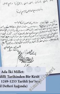 Bir Ada İki Millet : Midilli Tarihinden Bir Kesit (H. 1249-1253 Tarihli Ser'iyye Sicil Defteri Işığında) -