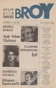 Broy Aylık Şiir Dergisi - Sayı: 25      Kasım