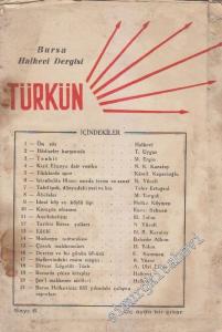 Bursa Halkevi Dergisi - Türkün  - Sayı: 6      Nisan