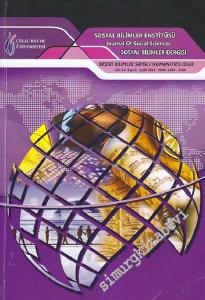 Celal Bayar Üniversitesi Sosyal Bilimler Enstitüsü - Journal Of Social Sciences - Sosyal Bilimler Dergisi - Sayı: 3  12    Eylül
