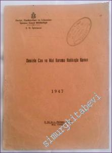Denizde Can ve Mal Koruma Hakkında Kanun -        1947
