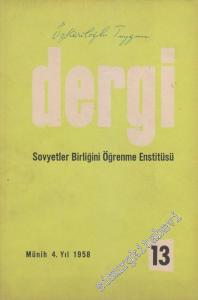 Dergi - Sovyetler Birliğini Öğrenme Enstitüsü - Sayı: 13    Yıl: 4