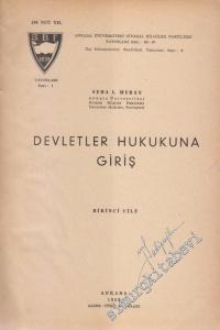 Devletler Hukukuna Giriş 2 Cilt TAKIM  - İMZALI -