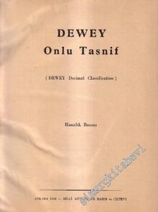 Dewey Onlu Tasnif ( Dewey Decimal Classification ), Hazırlık Basımı -        1958