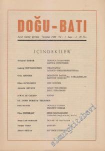 Doğu Batı Aylık Kültür Dergisi - Sayı: 2    Yıl: 1  Temmuz