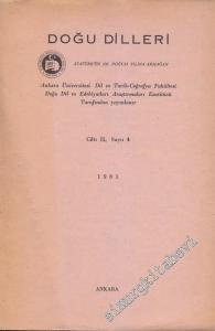 Doğu Dilleri Dergisi - Farsça Arapça Urduca Hindoloji ve Sinoloji Araştırmaları - Sayı: 4  Cilt 2     1981