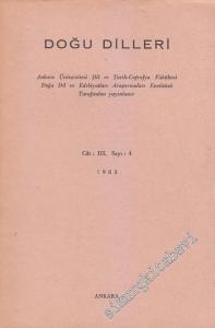 Doğu Dilleri Dergisi - Farsça Arapça Urduca Hindoloji ve Sinoloji Araştırmaları - Sayı: 4  Cilt 3     1983