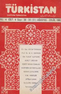 Doğu Türkistan Dergisi = Eastern Turkestan - Sayı: 38 - 39 (51)  4  4  Ağustos - Eylül