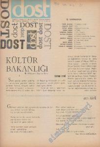 Dost Fikir ve Sanat Dergisi - Sayı: 21  18    Temmuz 1966