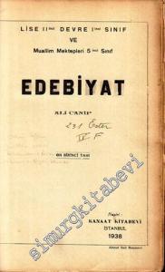 Edebiyat : Lise 2'nci Devre 1'inci  Sınıf ve Muallim Mektepleri 5'inci Sınıf -