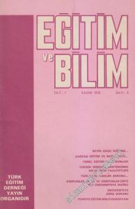 Eğitim ve Bilim - Sayı: 4  1    Kasım