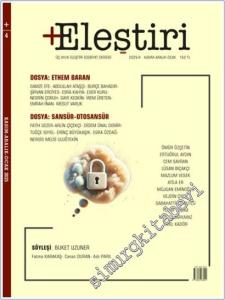 +Eleştiri Dergisi Üç Aylık Eleştiri Edebiyat Dergisi - Ethem Baran - Sansür - Otosansür - Sayı: 4      Kasım - Aralık - Ocak 2025