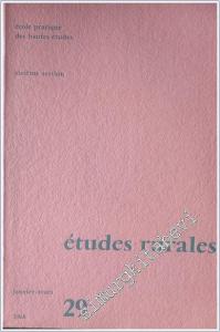 Etudes Rurales - Sayı: 29       Janvier - Mars 1968