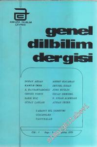 Genel Dilbilim Dergisi - Sayı 3-4  Cilt 1    Şubat