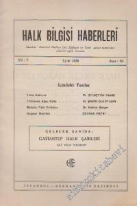Halk Bilgisi Haberleri - Sayı: 83    7  Eylül
