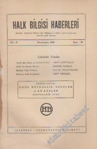 Halk Bilgisi Haberleri - Sayı: 85    8  İkinciteşrin