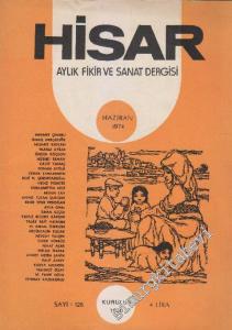 Hisar Aylık Fikir ve Sanat Dergisi - Sayı: 126  14    Haziran