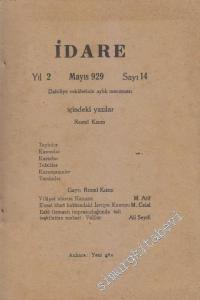 İdare Dergisi - Sayı: 14    2  Mayıs 1929