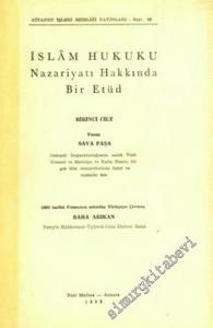 İslam Hukuku Nazariyatı Hakkında Bir Etüd 2 Cilt TAKIM -        1955