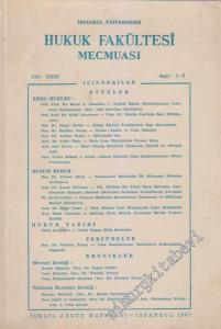 İstanbul Üniversitesi Hukuk Fakültesi Mecmuası  - Sayı: 1 - 2  XXIX