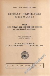 İstanbul Üniversitesi İktisat Fakültesi Mecmuası - Revue De La Faculte Des Sciences Economiques De L'Universite D'Istanbul - 1 - 4  30    Ekim - Eylül
