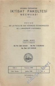İstanbul Üniversitesi İktisat Fakültesi Mecmuası - Revue De La Faculte Des Sciences Economiques De L'Universite D'Istanbul - 4  1    Temmuz 1940