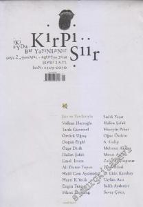 Kirpi Şiir Dergisi - İki Ayda Bir Yayınlanır - Sayı: 2      Remmuz- Ağustos 2009