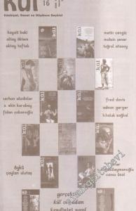 Kül Edebiyat, Sanat ve Düşünce Seçkisi - Sayı: 16      Ağustos - Eylül