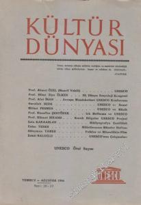 Kültür Dünyası - Unesco Özel Sayısı - Sayı: 26 - 27      Temmuz - Ağustos