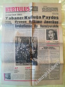 Kurtuluş: Haftalık Siyasi Gazete - Sayı 2    Yıl 1  Eylül 1965