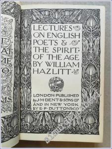 Lectures on English Poets : The Spirity of the Age -