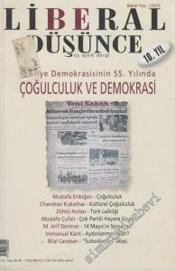 Liberal Düşünce - Üç Aylık Dergi - Dosya: Türkiye Demokrasisinin 55. Yılında Çoğulculuk Ve Demokrasi - Sayı: 15  4  10  Yaz