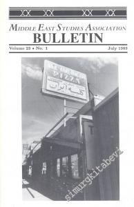 Middle East Studies Association Bulletin  - No: 1  Volume: 23    July
