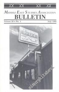 Middle East Studies Association Bulletin  - No: 2  Vol. 23    July